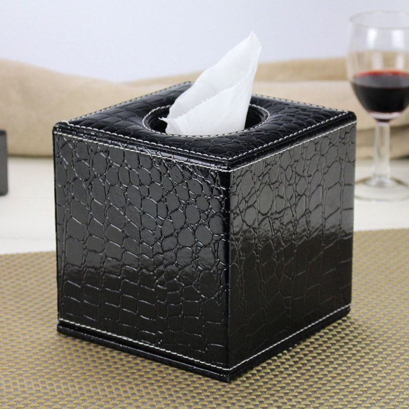 Rijan leather square paper towel box drum toilet paper cylinder cute dining towels toilet paper box living-room minimalist creative European-style home
