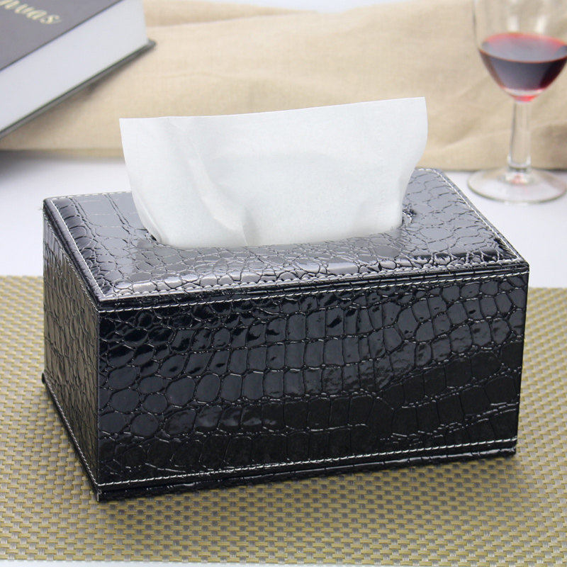 Liran leather tissue box simple living room napkin sanitary paper box European cute creative family car small