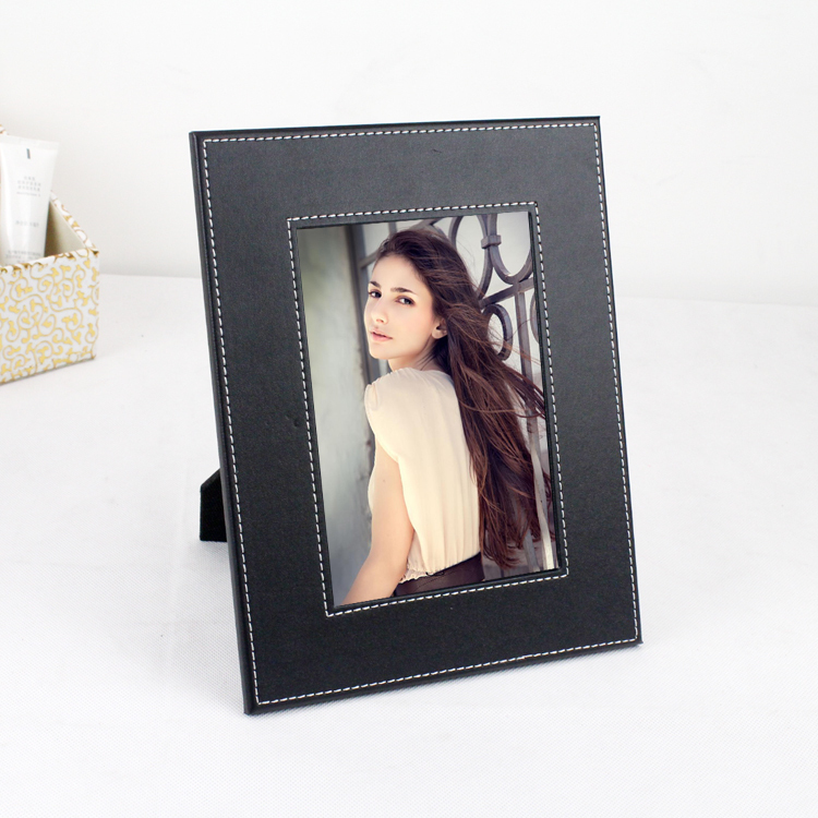 Liran 7 inch photo frame photo frame leather simple modern table American home decoration style creative customization