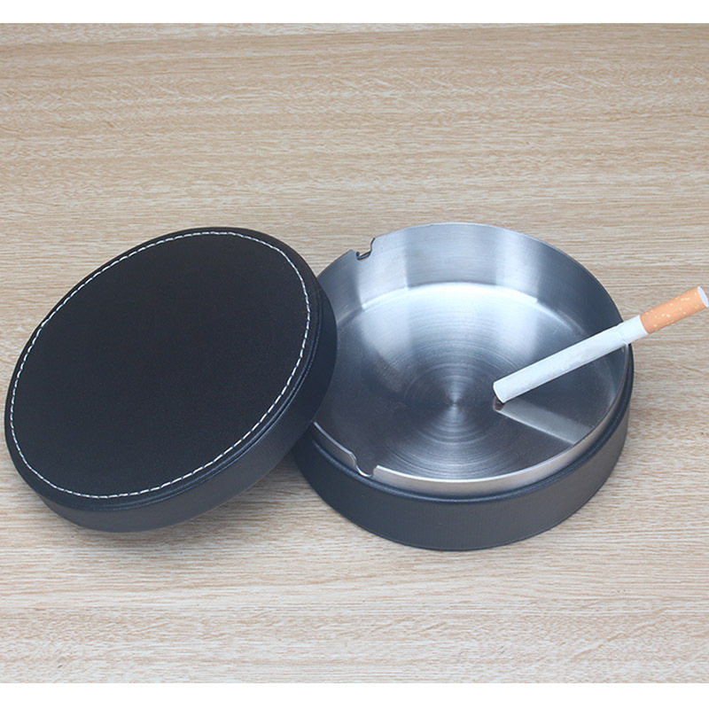 Leather Creative Stainless Steel Line Lid List anti - fly ash / Household Living Room Tea Quantity Current Current