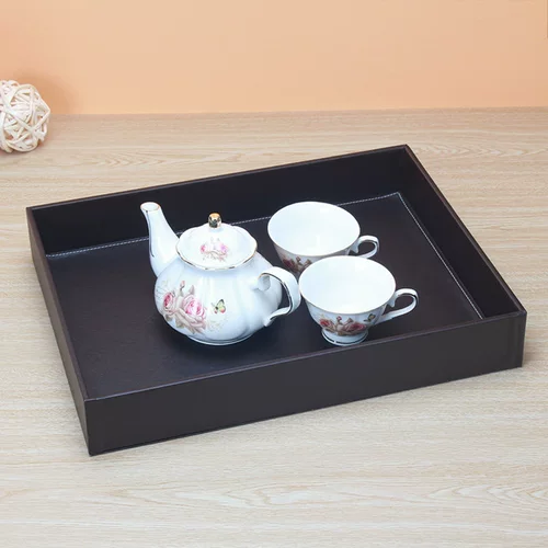 Лиран крокодиловый рисунок кожаный поднос для хранения лоток для фруктов пластинка коробка деревянная прямоугольная европейская творческая дом