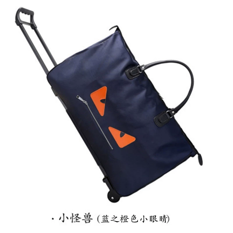 Xe đẩy túi du lịch nữ phiên bản Hàn Quốc xách tay nhẹ gấp lớn dung lượng du lịch ngắn lữ đoàn nam nhỏ quái vật túi duffel túi da du lịch
