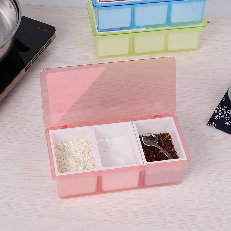 Shangli house kitchen candy color three style flavor box seasoning box seasoning box pepper aniseed seasoning box seasoning jar