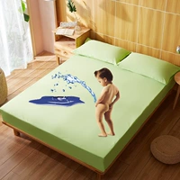 Хлопковая водонепроницаемая кровать, зеленая простыня