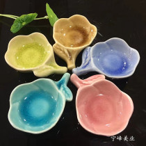 Ceramic small saucer plate seasoning dish creative beauty salon tray aromatherapy bowl SPA mixing bowl essential oil dish