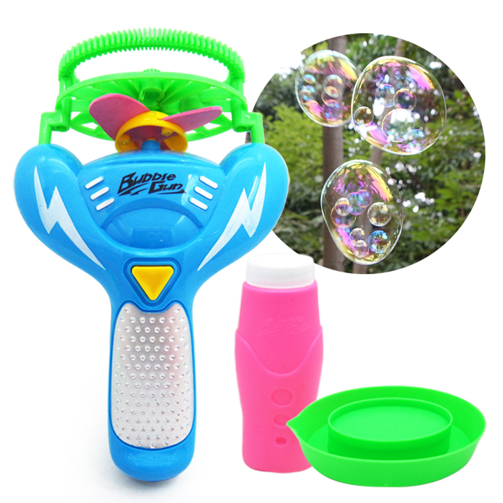 Handheld Electric Point Sen Bubble Machine Gun Bubble fan Toy Children Mini Electric Multipurpose Oversized Blow