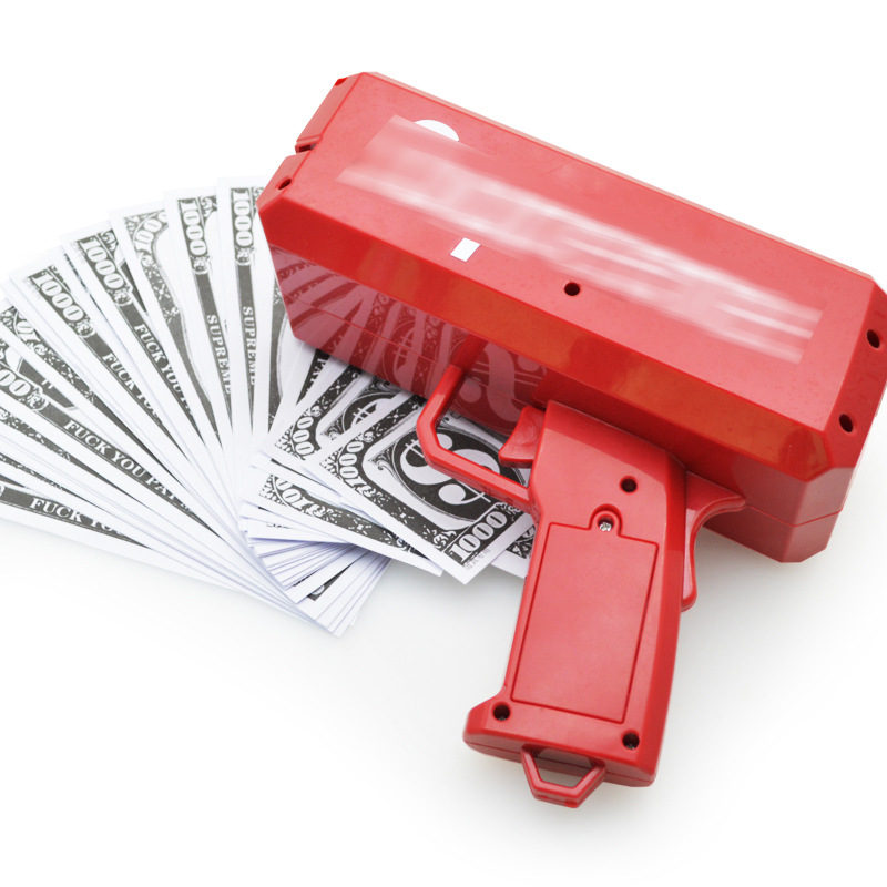 Carnaut Spray Money Gun Bean Pie Throw Money Shake The Same Net Red MoneyGun Electric US$ Puke Money Toy Sayin Money Gun