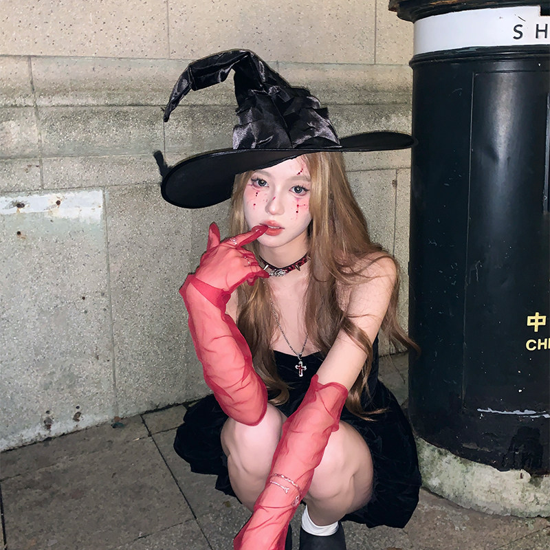 [Peach Tea] Sleeping Beauty Halloween Witch Hat/Magic Hat Adult Cosplay Costume Accessories Dress-up Hat
