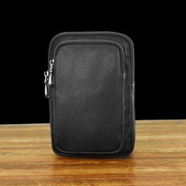 Waist leather leather mens new head layer sheepskin multi-function shoulder messenger mobile phone casual wear belt small fanny pack new