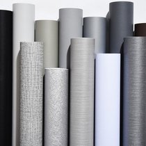 Wallpaper non-woven bedroom solid color pearlescent pure white mildew wall sticker Wallpaper three-dimensional self-adhesive stone pattern