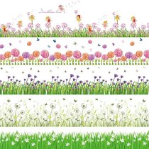 Window Grille Removable wall Sticker Sticker Window glass Sliding door Waist line Lace trim decoration Transparent