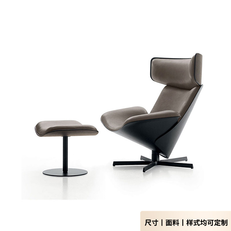Nordic designer Creative Glass Fiber Profiled Casual Zongzi Chair Single High Back Swivel Chair Living-room Sofa Chair