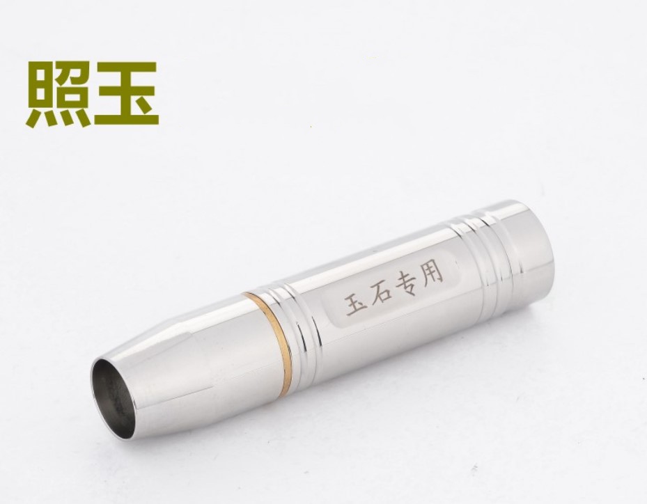 Imported CREE LED mini stainless steel jade flashlight and jade special text