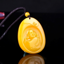 Huanglongyu Buddha Gong Laughing Buddha Big Belly Buddha Pendant Women Yellow Dragon Jade Pendant Necklace