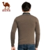 Áo len lông cừu / lạc đà nam V-cổ Cotton Áo len mùa thu Hàn Quốc Slim Men Thanh niên Áo len dài tay - Kéo qua áo sweater nam Kéo qua