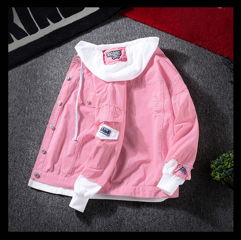 Áo khoác denim mùa xuân và mùa thu nam giới Hàn Quốc Slim Thanh niên áo bóng chày Mặc xu hướng áo khoác nam mỏng áo khoác bóng chày unisex