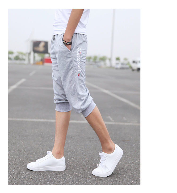 Quần short đi biển mùa hè nam phiên bản Hàn Quốc tự tu luyện bảy điểm quần quần thủy triều quần harem quần thể thao quần nam