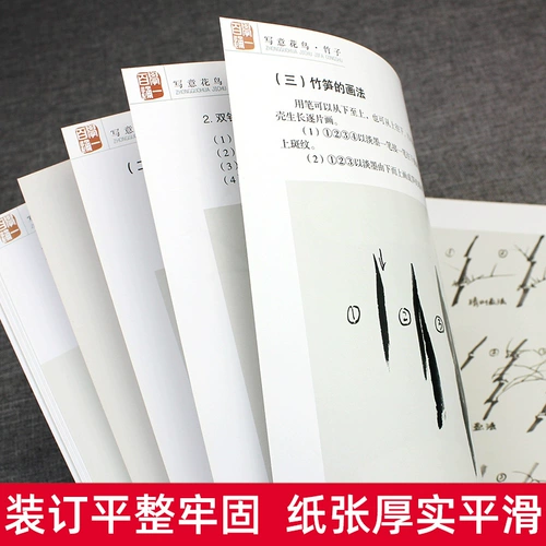 Изучите основные китайские живописи Основные навыки и пишущие писать цветочные птицы (8 томов в наборе): Blossom Plum+Plum Spectrum+Orchid+Orchid Spectrum+Bamboo Spectrum+Chrysanthemum+Chrysanthemum Китайская техника.