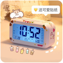 LED alarm clock night light digital desktop electronic clock clock charging ins self-discipline Primary School students special wake-up artifact