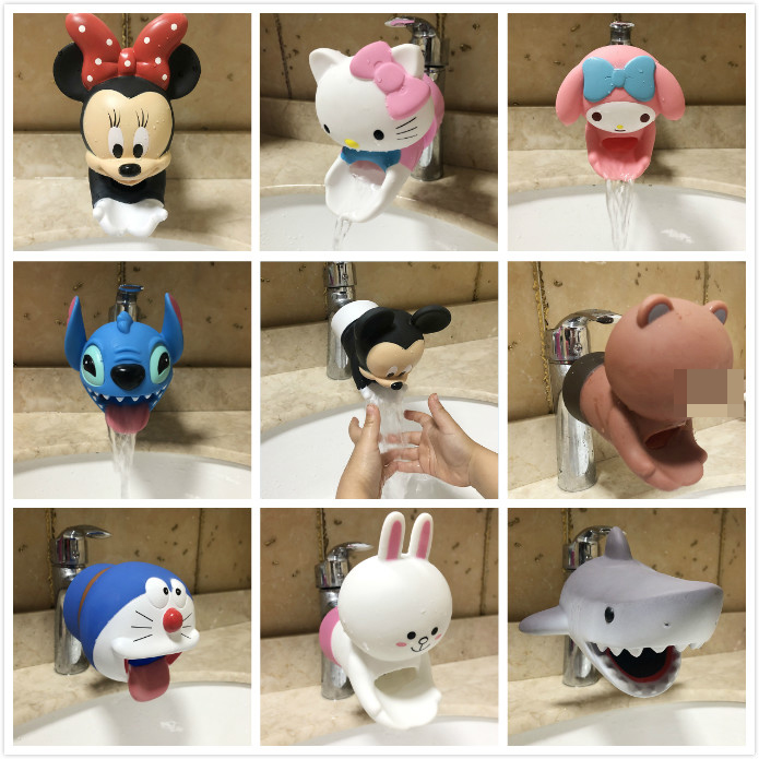 Q version vibrato faucet extender splash-proof head cartoon children's hand washer water sink 