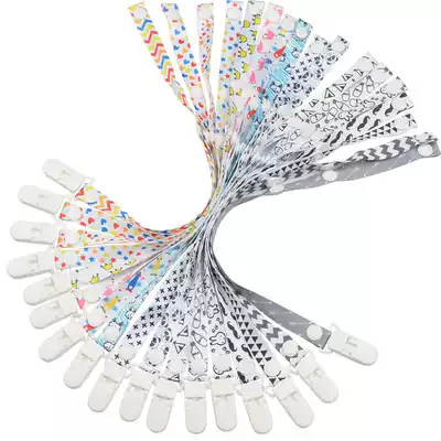 Double-sided printed pacifier chain Baby toy tooth retainer Anti-drop chain Pacifier anti-drop chain