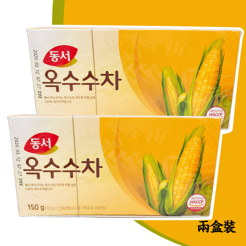 East and west corn tea (two boxes) 150g * 2 large package family imported from Korea