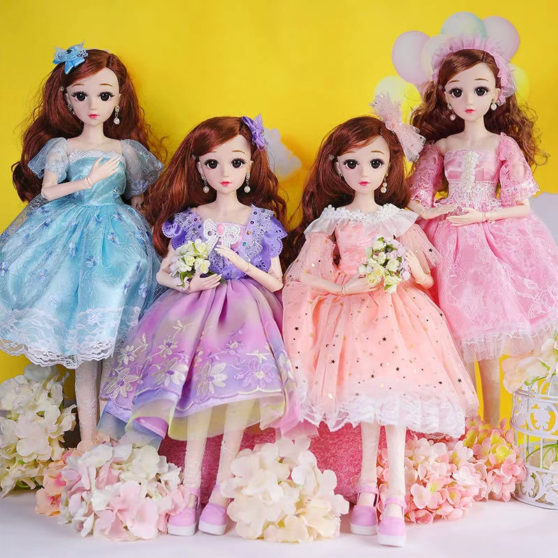 Bộ búp bê Barbie cô gái váy công chúa thời trang lưới màu đỏ mặc quần áo giáo dục sớm doanh quần áo có thể di chuyển phụ kiện đồ chơi - Búp bê / Phụ kiện