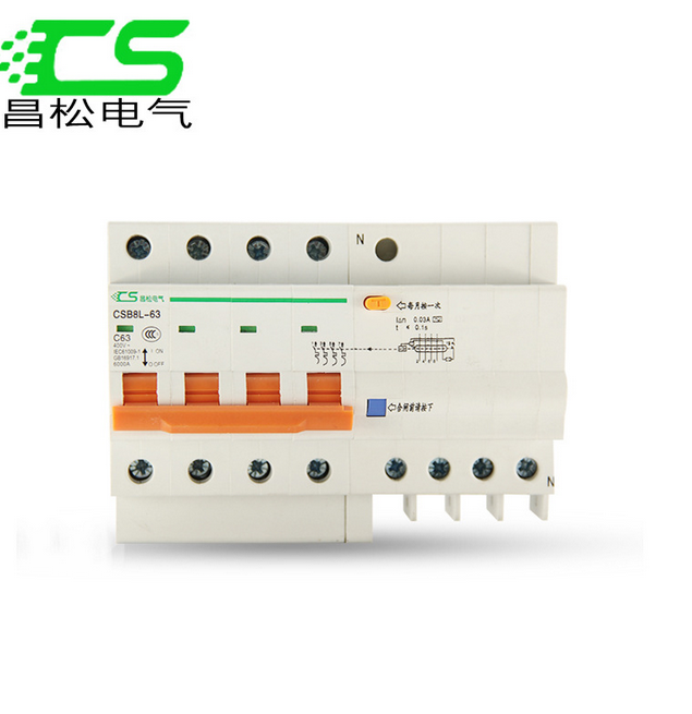 Changsong Electric Air Switch Circuit Breaker 4P with leakage C20A 32A 40A 50A 63A household micro-break