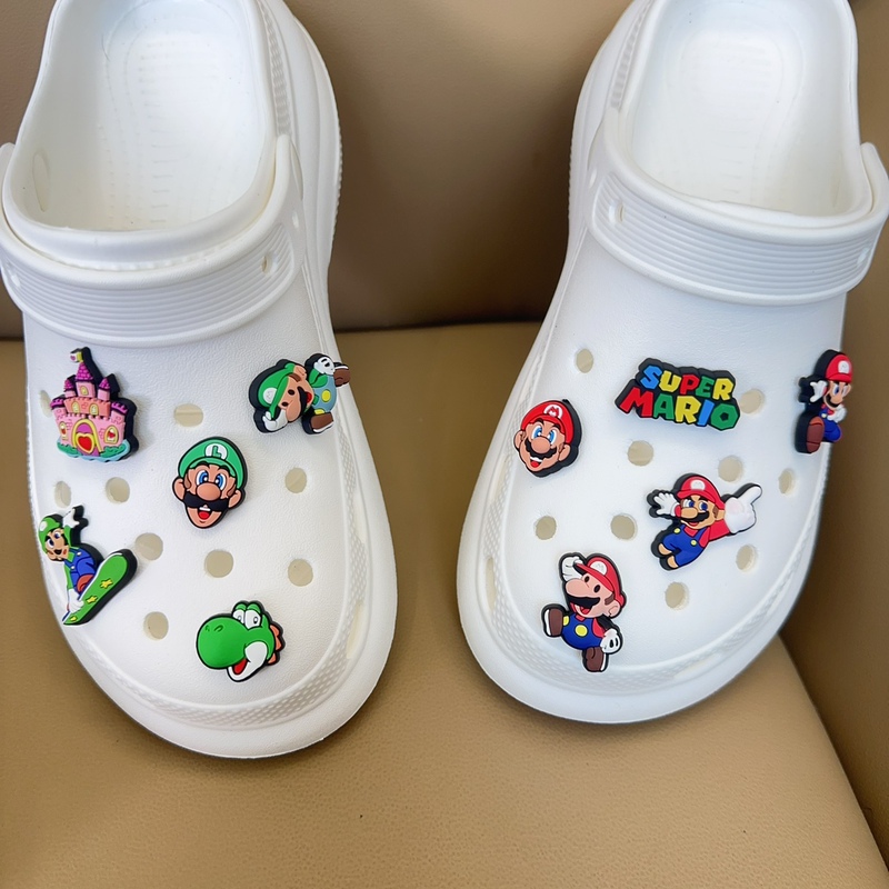 Croc Shoe Charms Compatible with Crocs Shoes, Universal DIY Accessories, Super Mario Playful and Cute Decorative Charms
