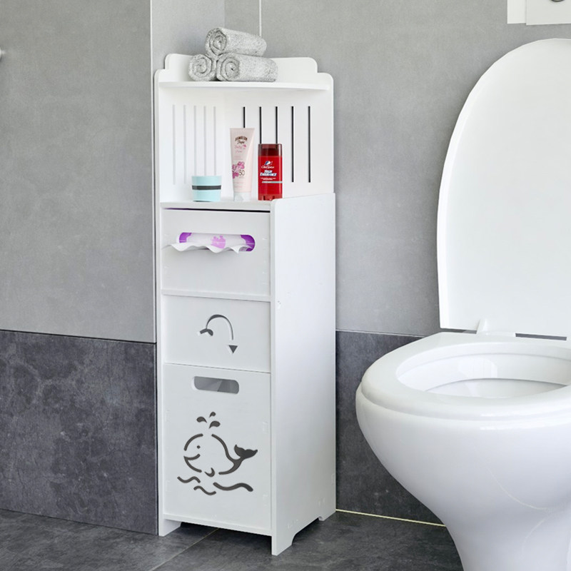 Powder room rack floor-to-ceiling bathroom storage cabinet toilet waterproof rack toilet corner cabinet toilet side cabinet narrow cabinet