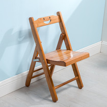  Small stool Nanzhu folding stool Household low stool Childrens small bench portable square stool Adult fishing stool small wooden stool