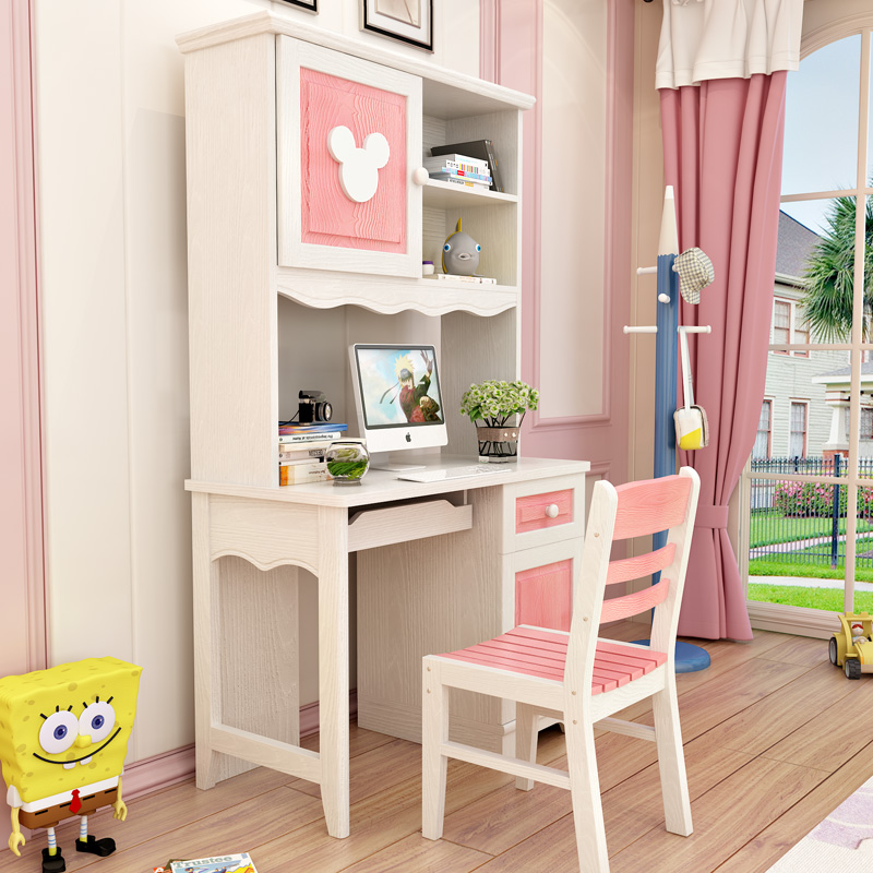 children's desk with bookshelf