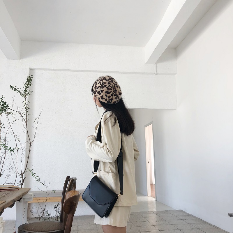 2019 Hàn Quốc vào mùa xuân và mùa hè băng thông rộng mới PU giản dị rộng dây đeo vai một túi nhỏ vuông vuông Túi nữ đơn giản - Túi xách nữ túi da thật elly