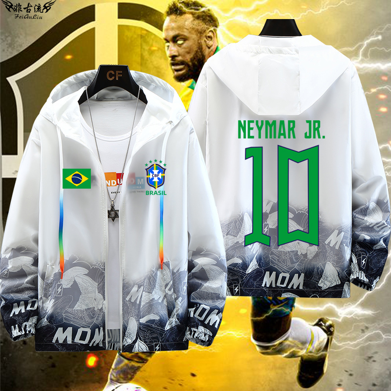 Brazilian Neymar Merchandise Jersey Summer Sports Sun Protection Clothing Unisex Versatile Trendy Jacket Ice Silk Fashion Coat Brazilian Neymar Merchandise Jersey Summer Sports Sun Protection Clothing Unisex Versatile Trendy Jacket Ice Silk Fashion Coat