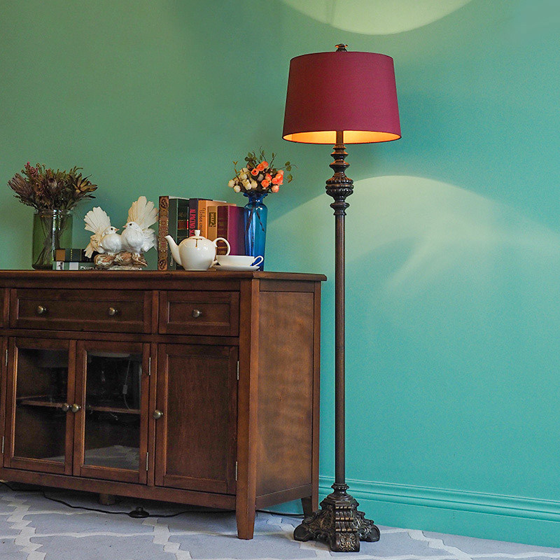 Vandinburg American floor lamp retro vintage bedroom Living room Art upright ground floor lamp European-style floor lamp