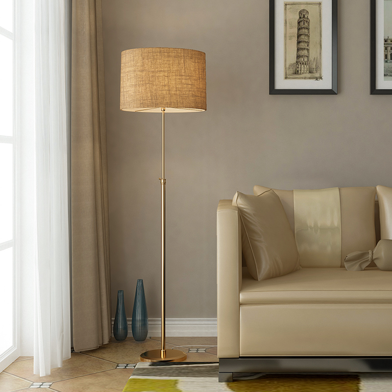 American light luxury floor lamp living room bedroom Nordic floor table lamp sofa lamp simple modern vertical table lamp metal