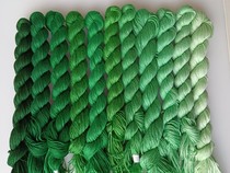 Cross stitch thread 11 colors green ecological cotton thread 6 strands of insole embroidery flowers handmade DIY patching thread 60 strands per color