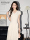 Temperamento francés de Meng Xiaoqi Vestido floral dulce para mujeres en la manga de gama alta que abraza la falda larga de la cintura para que se vea delgada