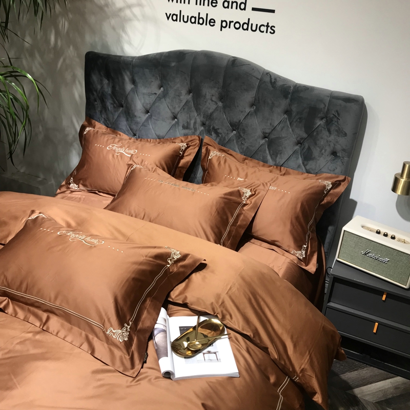 Cao cấp 100 Ai Cập dài chủ yếu giường bông satin mượt thêu áp dụng tấm gối duy nhất mảnh chia shot duy nhất - Khăn trải giường bộ drap giường