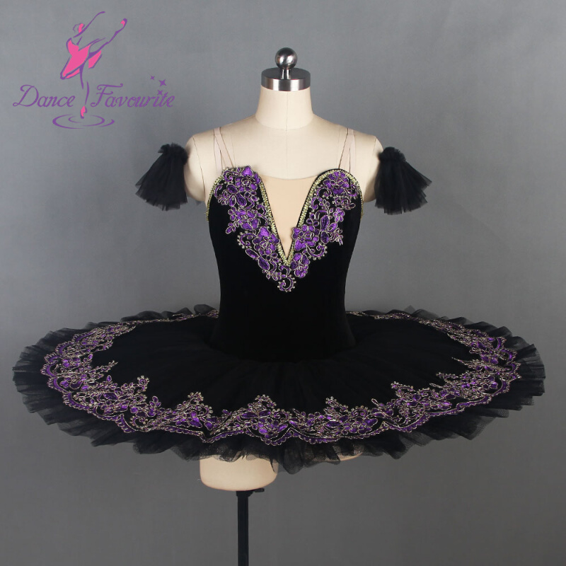 Ballet tutu skirt adult black swan competition professional dance clothing black tutu skirt children's ballet performance clothing