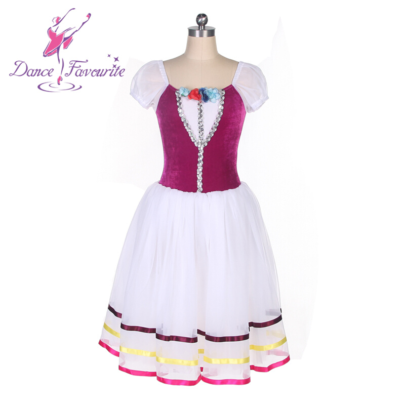 Children's ballet costumes competition professional dance costumes gauze skirt rose red awning skirt adult ballet skirt performance