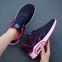 Flying Web Face Casual Sneakers Women Fall 2019 New Korean Version 100 Hitch Student Soft Bottom Light Running Shoes