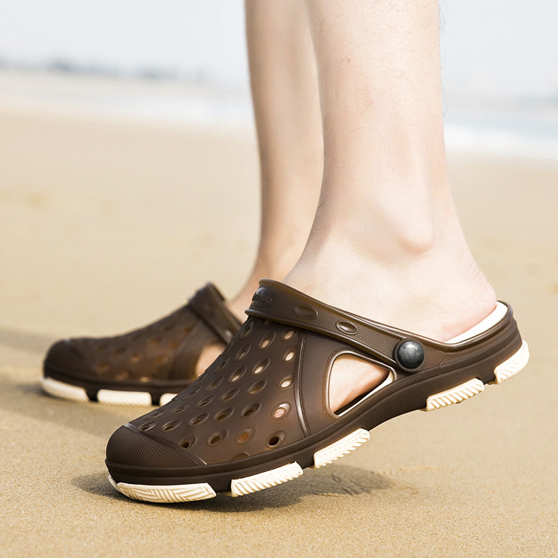 Dongle Shoes Men's Summer Men's Casual Slippers Korean Version Trend Non-slip Lovers Personality Beach Shoes Dual-use Sandals Women