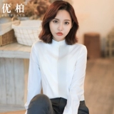 Белый шифоновый осенний сексуальный лонгслив, в корейском стиле, в западном стиле