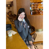 GA Baiyun JK Uniform Set Female Young Autumn Short Super Short Super Fall Cover Two-piece Set