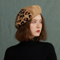 Skinny home wool felt foreign wild BAO WEN Japanese beret female autumn and winter wild woolen Bud hat Net Red