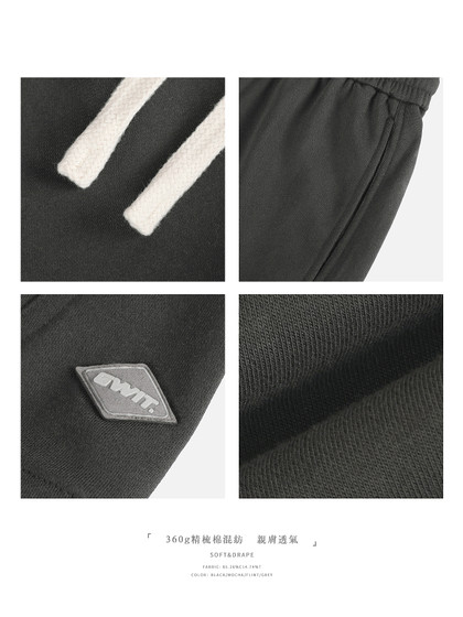 GWIT 美式高街基础休闲夏季篮球卫裤健身五分裤潮牌运动短裤男