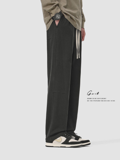 GWIT 美式复古春夏薄款垂感卫裤潮牌工装直筒轻薄运动休闲裤男