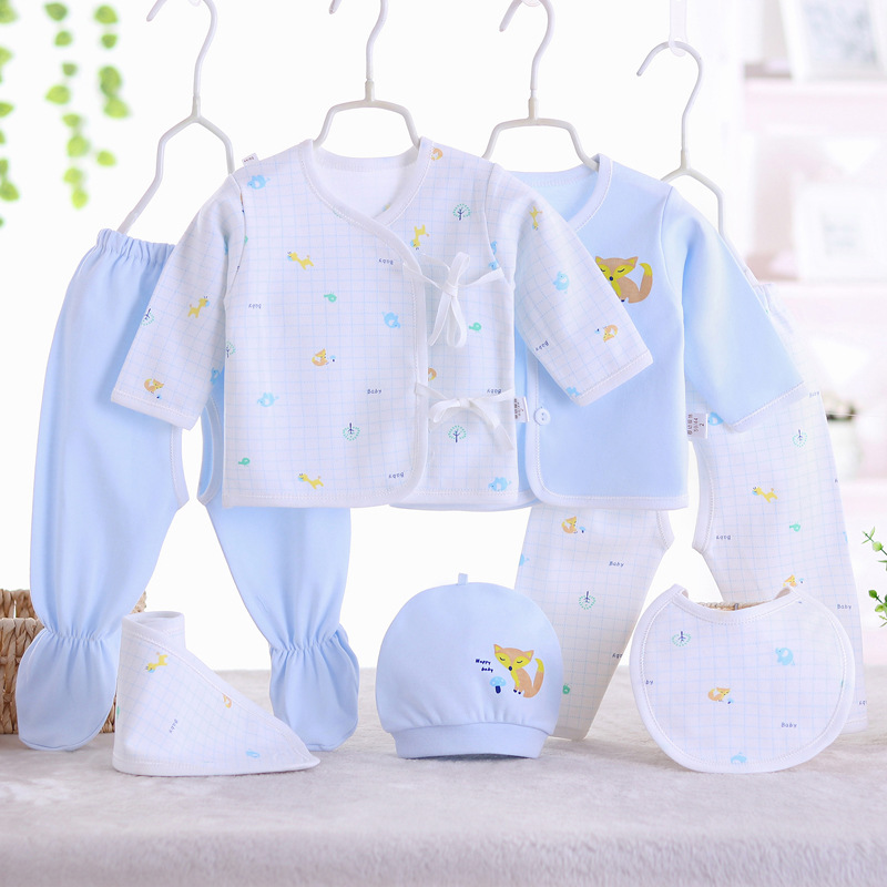 Bé sơ sinh quần áo cotton sơ sinh quần áo 0-3 tháng bé đặt nguồn cung cấp mùa xuân và mùa hè trăng tròn hộp quà tặng