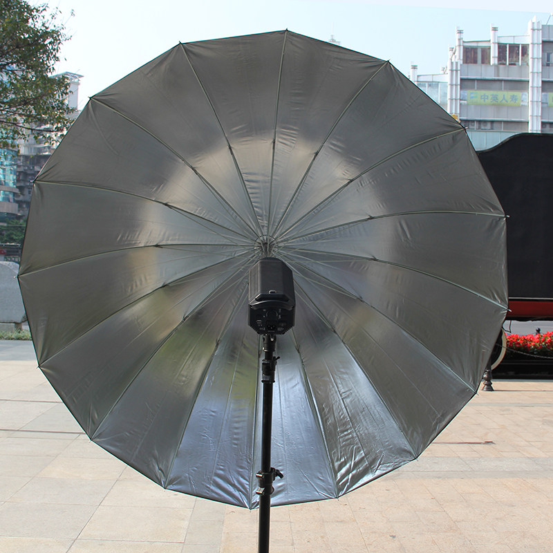 奥宝165CM深口反光伞 黑银反射柔光太阳摄影抛物线伞16根纤维伞骨-阿里巴巴